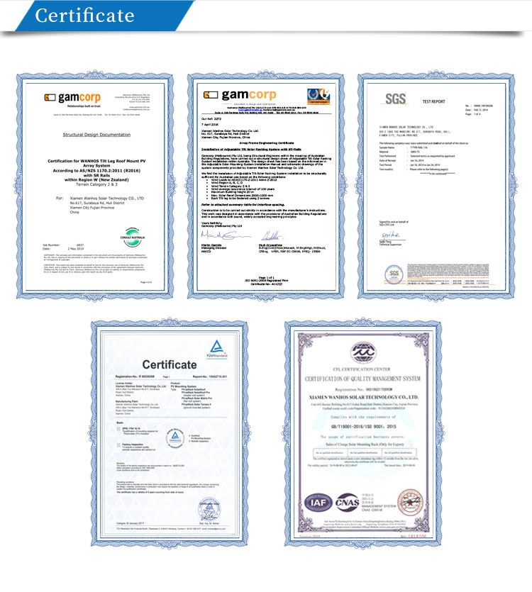 Certificate of solar cable clamp Certificate of solar cable clamp