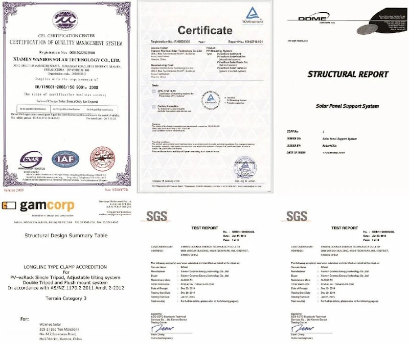 Certificate of Pile Solar Energy System