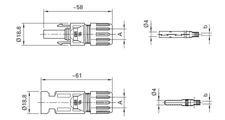 mc4 connector design drawing mc4 connector design drawing