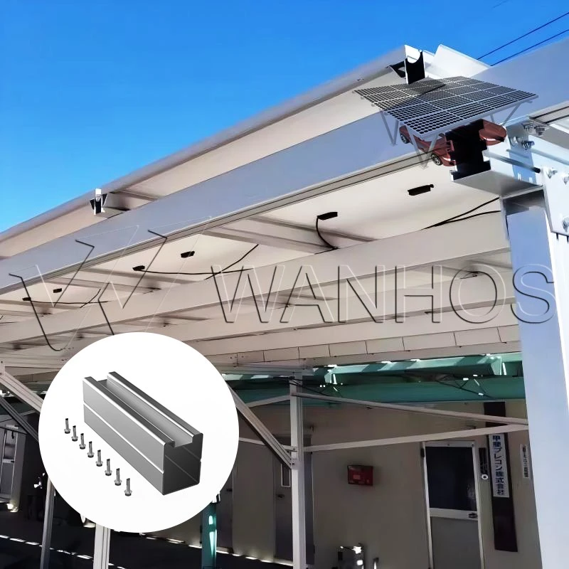 Solar Canopy Car Park Structure Real Scene Solar Canopy Car Park Structure Real Scene