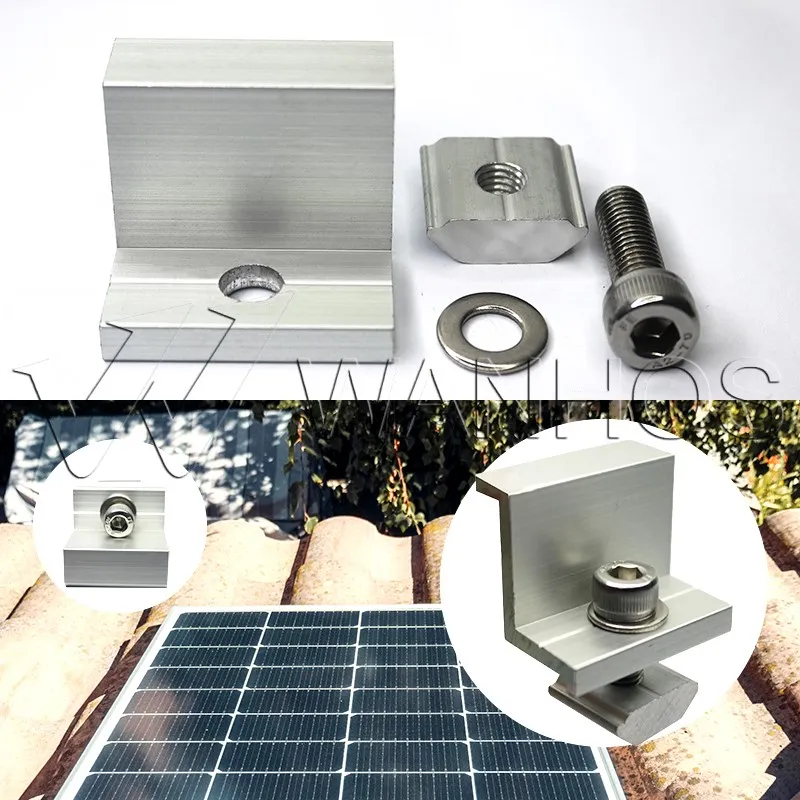 Solar Panel Mounting End Clamp Real Usage Scene Solar Panel Mounting End Clamp Real Usage Scene