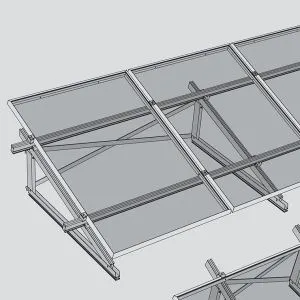 30 Kw Flat Roof Solar Energy Bracking Bracket
