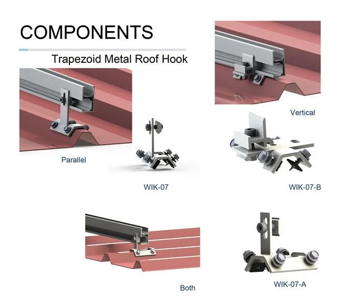 Solar Hooks For Trapezoid Metal Roof Hook