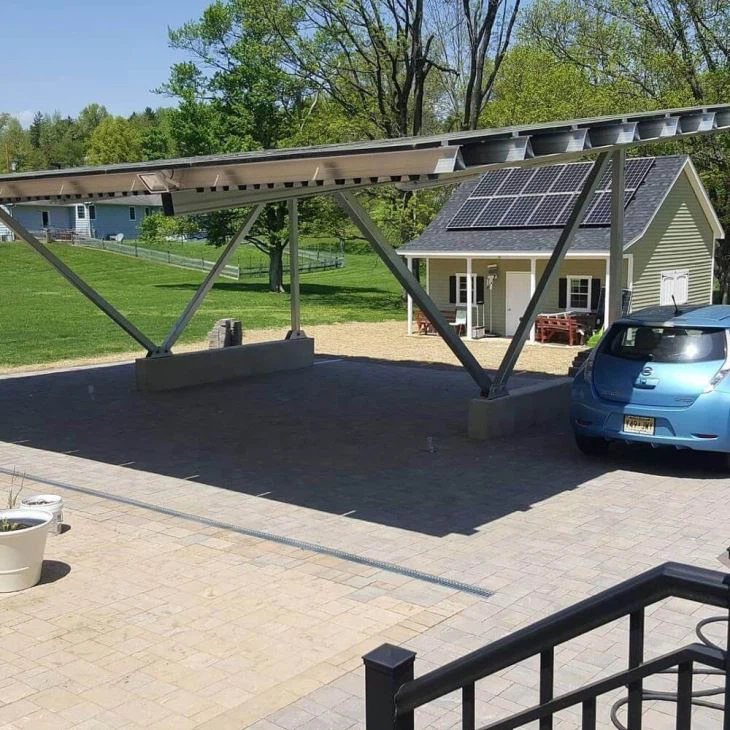 Manufacturer Diy Solar Carport Environmental Chargeable Car Carport Solar Panel Mount