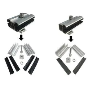 Pengapit Modul Tanpa Corak Untuk Pemasangan Solar