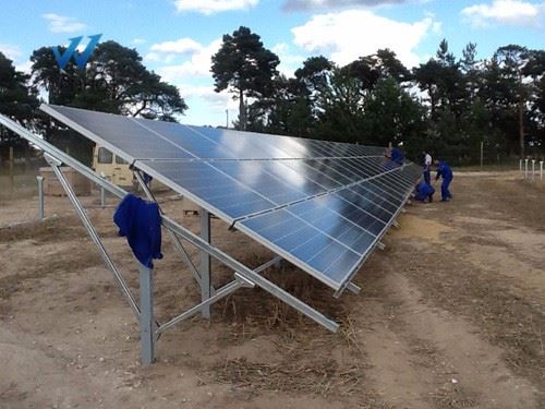 Solar Pile Mounting Structure For Ground