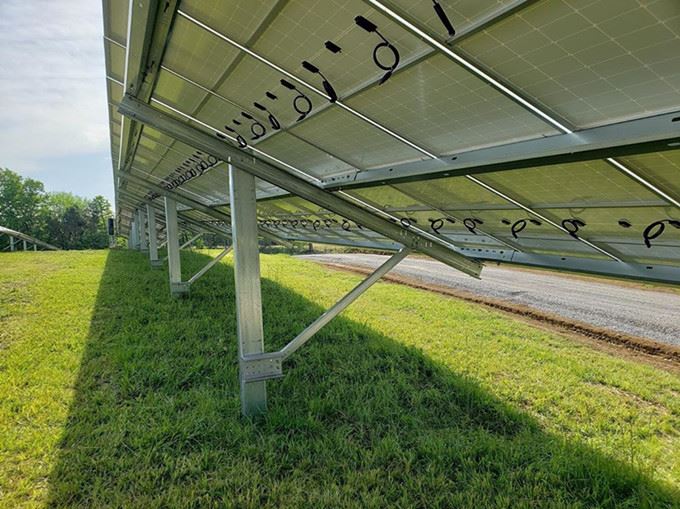 Solar Pile Mounting Structure For Ground
