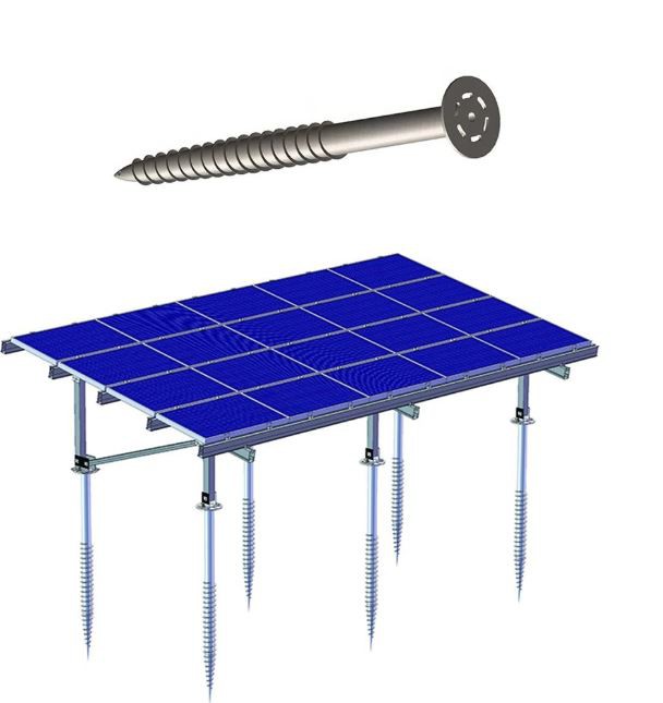 Diagram of Galvanized Pipe With Ground Screw Pole Anchor