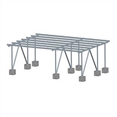 Struktur Aluminium Suria Carport Pemasangan Rack Pv Carport Pemasangan Kurungan Pemasangan